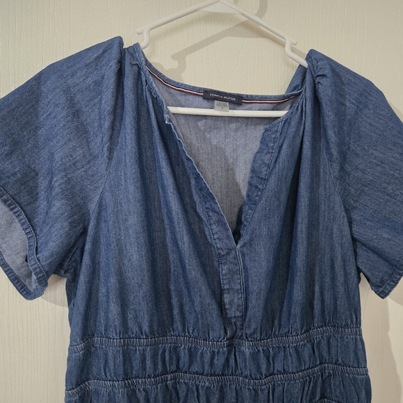 Size 14 Tommy Hilfiger  Blue Colored  Maxi Dress. - Picture 5 of 7